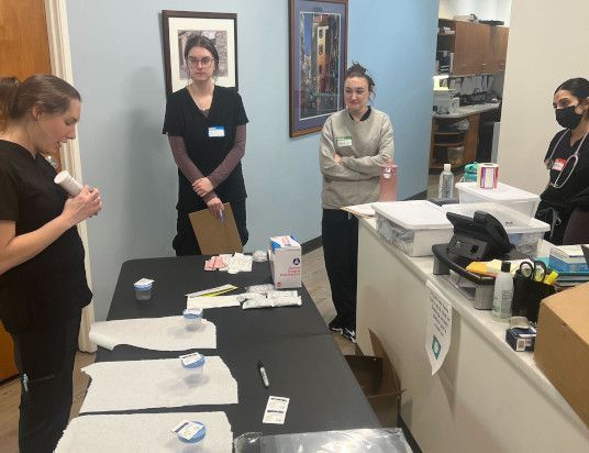 Medical Assistant School Students in training