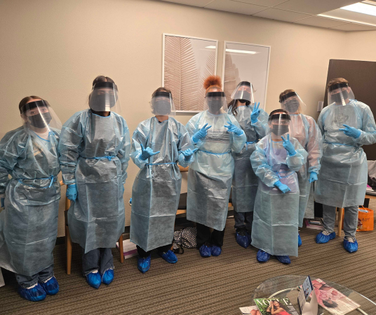 Medical Assistant School Students in training