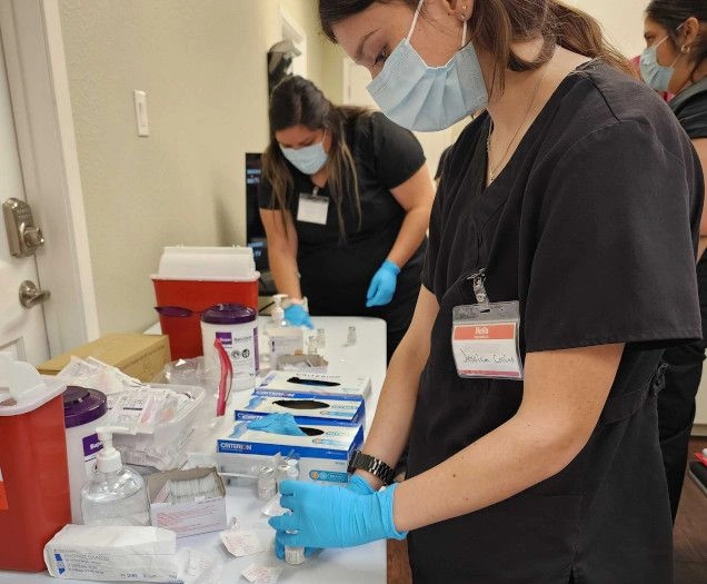 Medical Assistant School Students in training